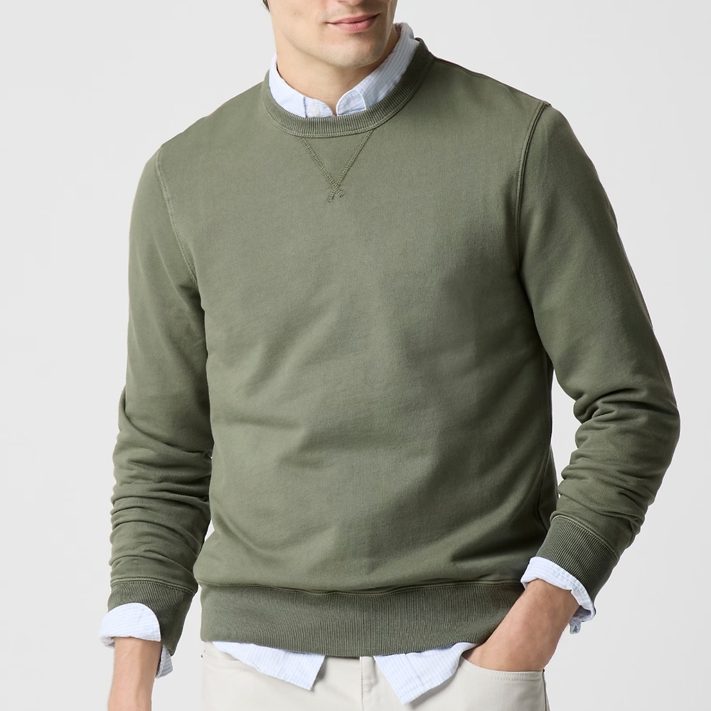 J. Crew Men's Garment Dyed Crewneck Sweatshirt New Size XL